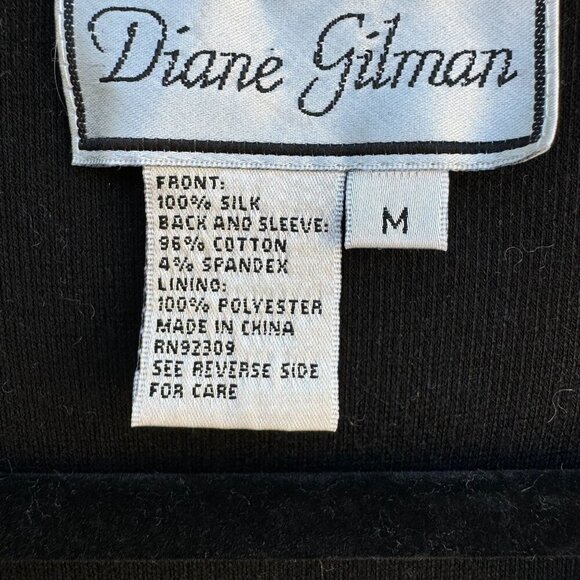 Diane Gilman Womens Quilted Front Jungle Safari Themed Silk Cotton Zip-Up Jacket - Picture 6 of 11
